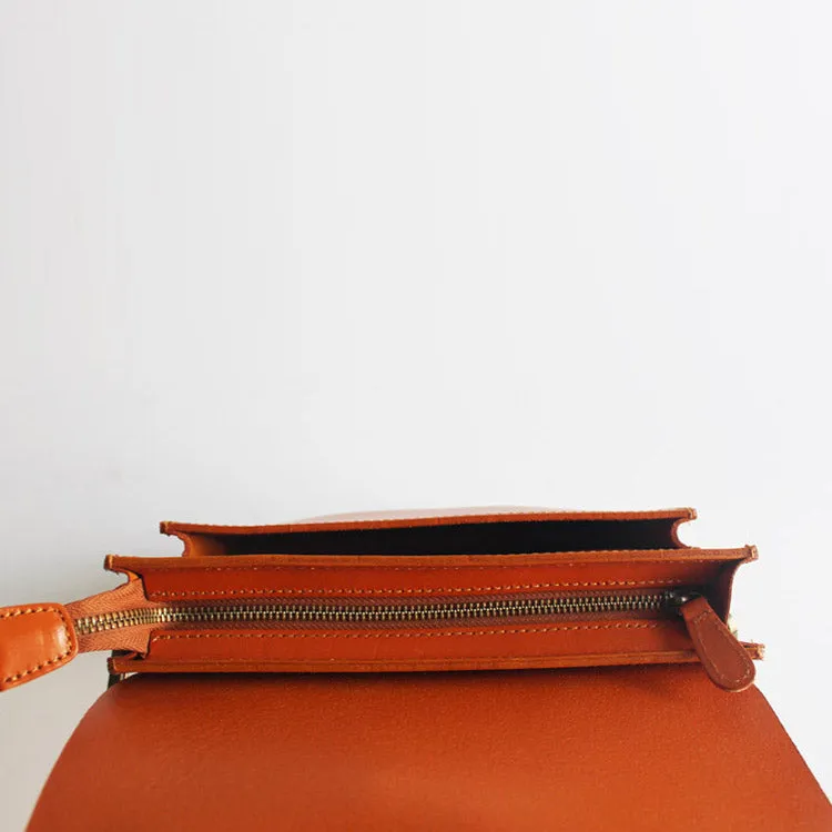 Vintage Leather Satchel Bag Womens Crossbody Bags Shoulder Bag
