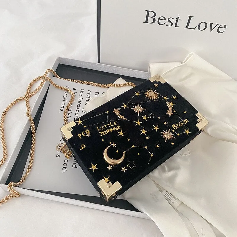 Vvsha Christmas Gift luxury Metal Badge Box Shape Handbag Purse Chain Party Clutch Bag new Kawaii Shoulder Crossbody Messenger Bags for women