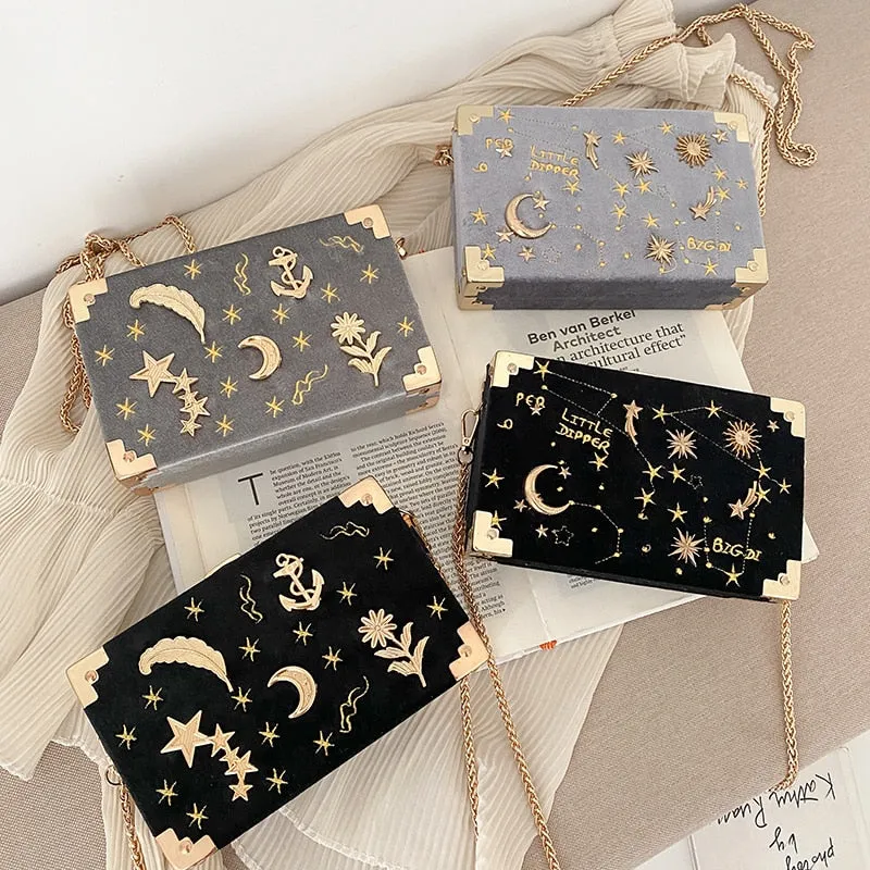 Vvsha Christmas Gift luxury Metal Badge Box Shape Handbag Purse Chain Party Clutch Bag new Kawaii Shoulder Crossbody Messenger Bags for women