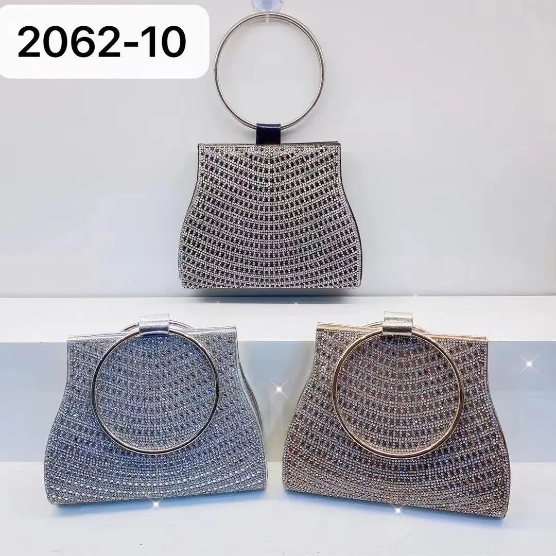 Woman Evening Bag Diamond Rhinestone Clutch Crystal Day Lady Wallet Wedding Purse Party Banquet Silver Handbags Clutches Tote