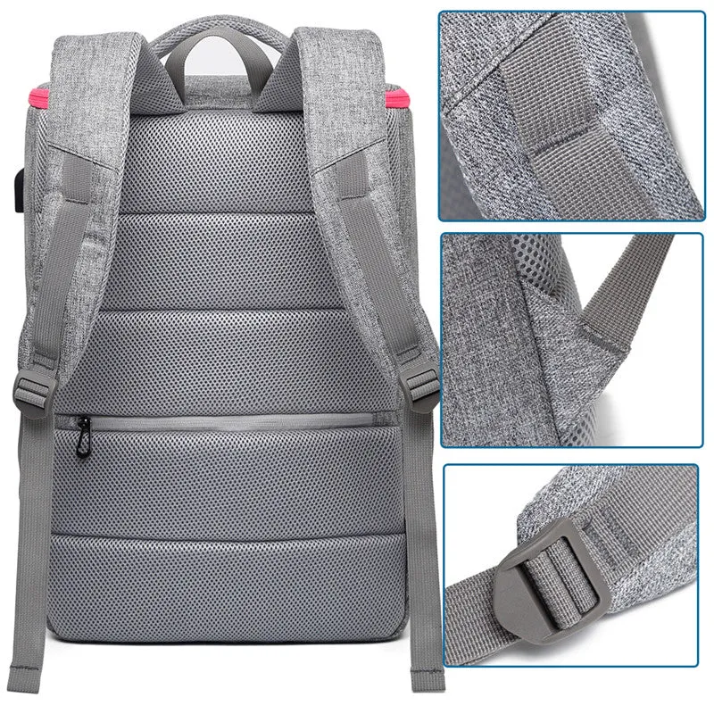 Women's Large Capacity Gym Backpack with USB Charging