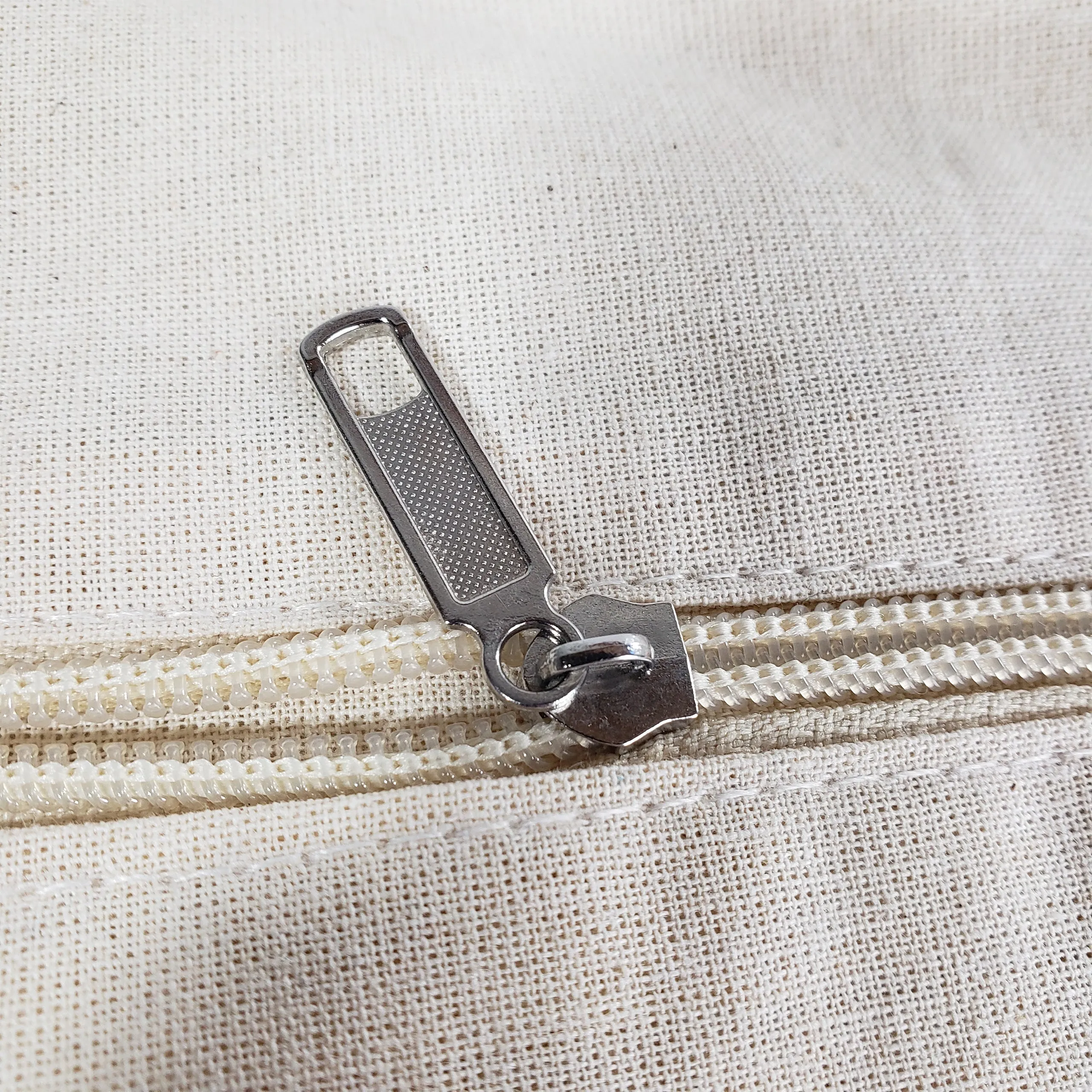 Zippered Cotton Canvas Drawstring Bag Backpack BPK19